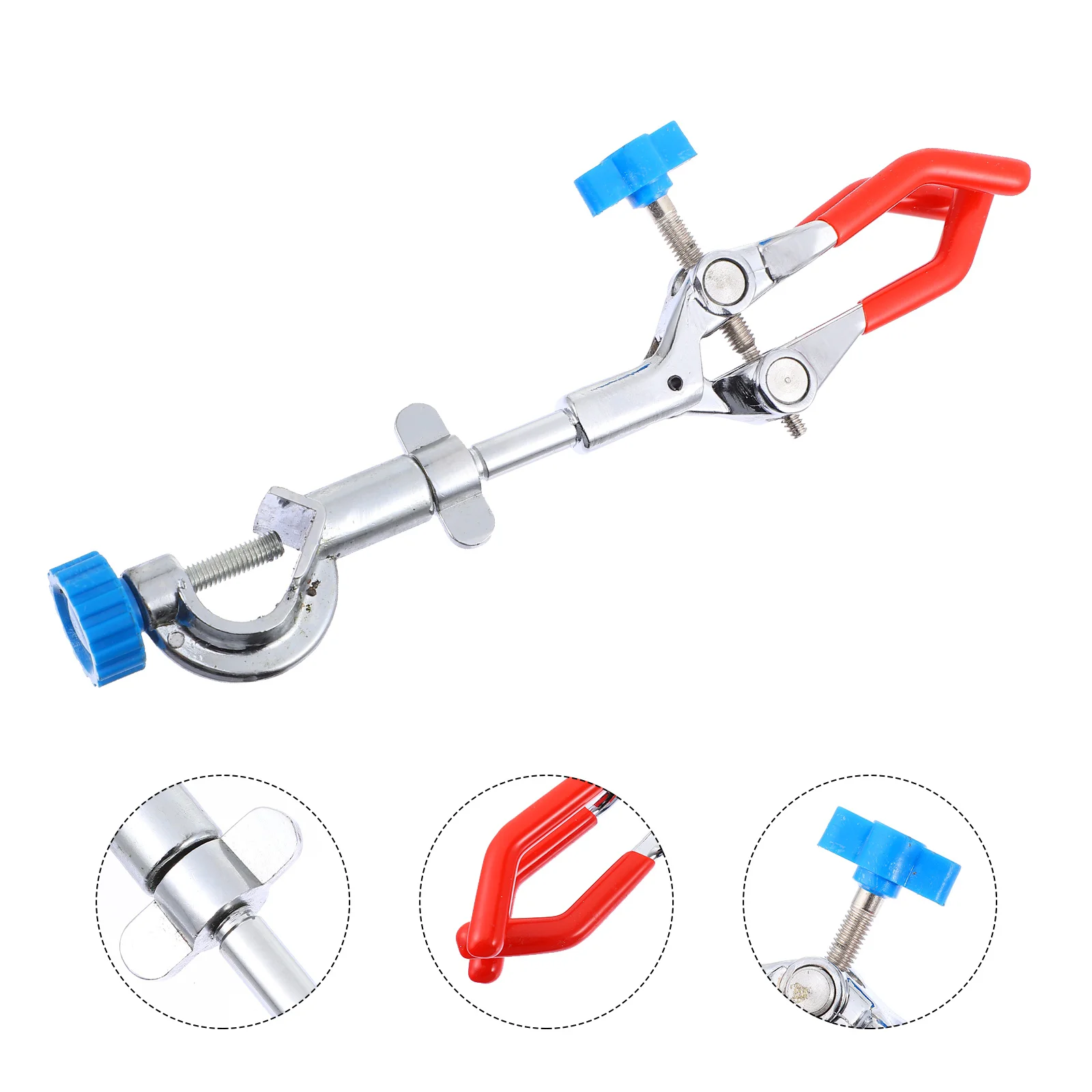 

Lab Clip Laboratory Adjust Jaw Clamp Test Tube Holder Universal Condenser 3 Prong Retort Stand Iron