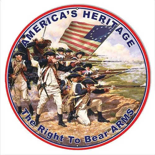 

Americas Heritage Military Round Metal Tin Sign Suitable for Home and Kitchen Bar Cafe Garage Wall Decor Retro Vintage
