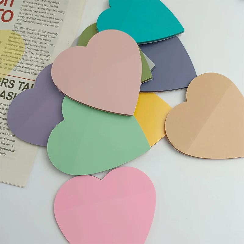 

50PCS Heart Transparent Sticky Notes Memo Pad Notepads Sticker Paper To Do List Waterproof PET For Student Office Stationery