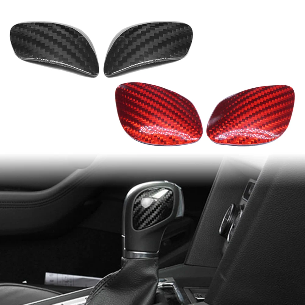 2 шт. эмблема ручки переключения передач из углеродного волокна для Volkswagen VW Golf GTI