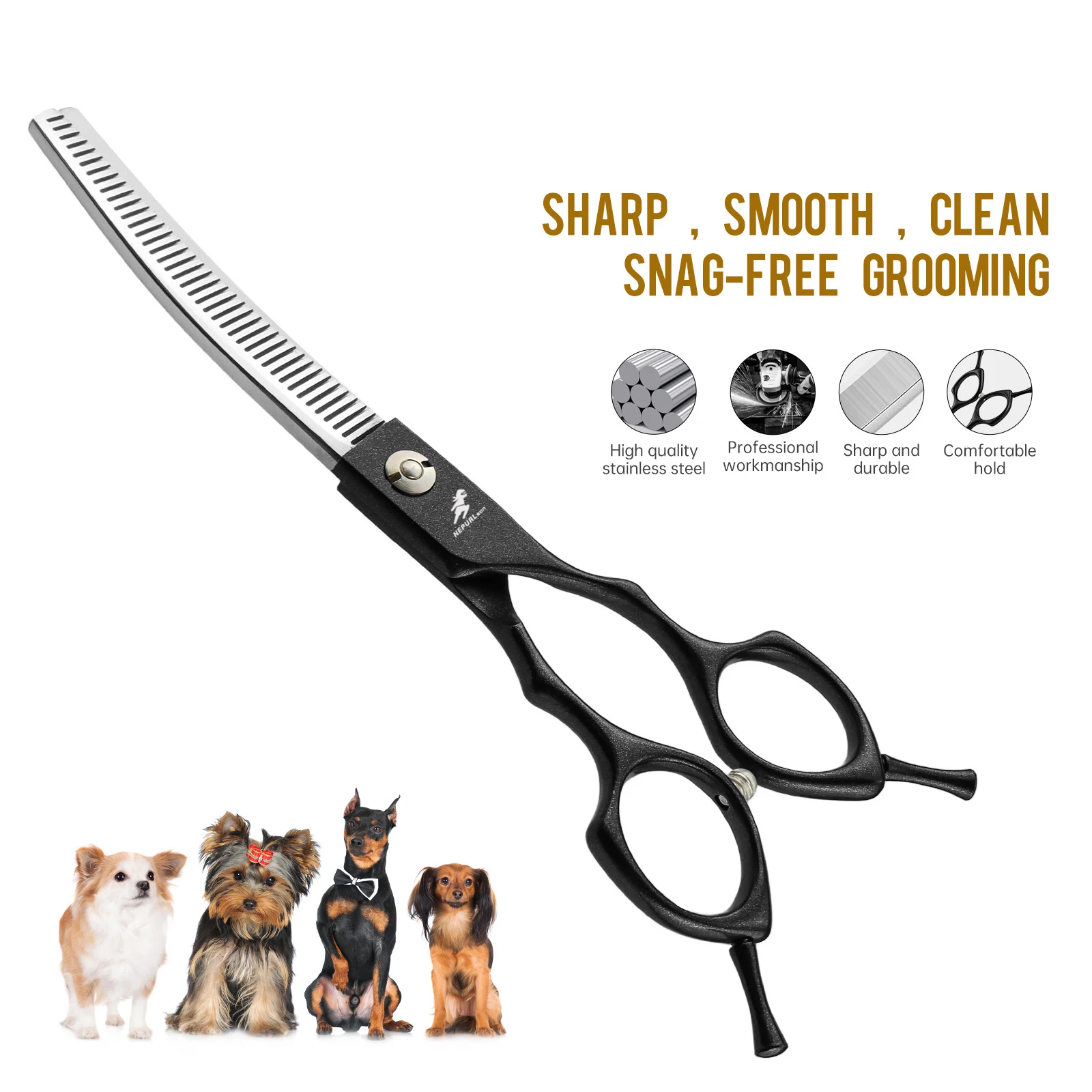 Изогнутые филировочные ножницы для собак японские из нержавеющей стали 6 5 дюйма