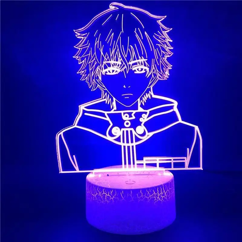 Фото Ночник в стиле аниме Tokyo Ghoul, 3D LED акриловая лампа с изображением Кена Канеки для декора спальни, ночник, подарок на день рождения №1
