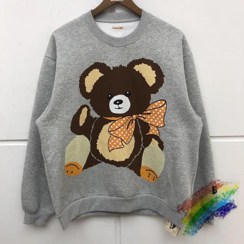 

2020FW Gray KAPITAL Sweatshirts Crewneck Men Women High Quality KAPITAL Pullover Hoody