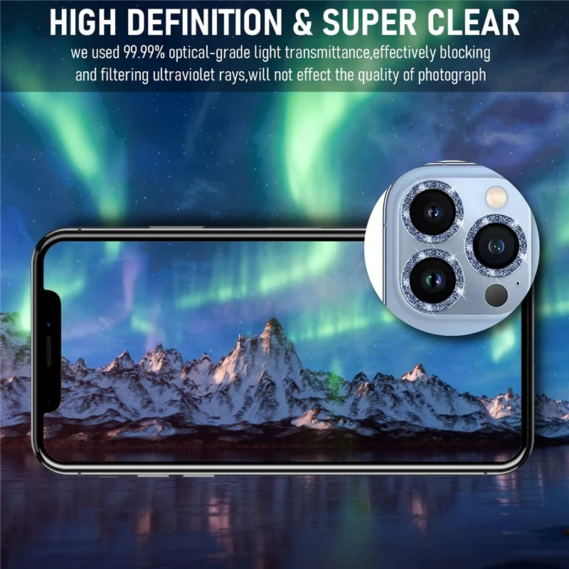 защитное стекло для камеры iPhone 13 12 11 Pro Max Metal Protective Mini Back Lens Protector Film