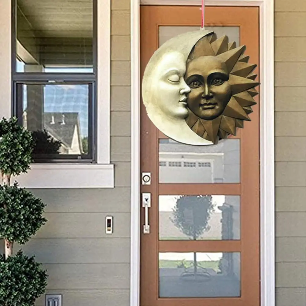 

Sun Moon домашний наружный настенный кулон для дома, гостиной, спальни, винтажное Ретро украшение для дома