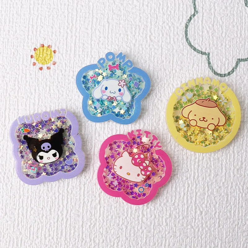 

Sanrio Kuromi My Melody креативный брелок с блестками и зыбучим песком в стиле Ins мультяшный Рюкзак Hello Kitty акриловая подвеска праздничный подарок