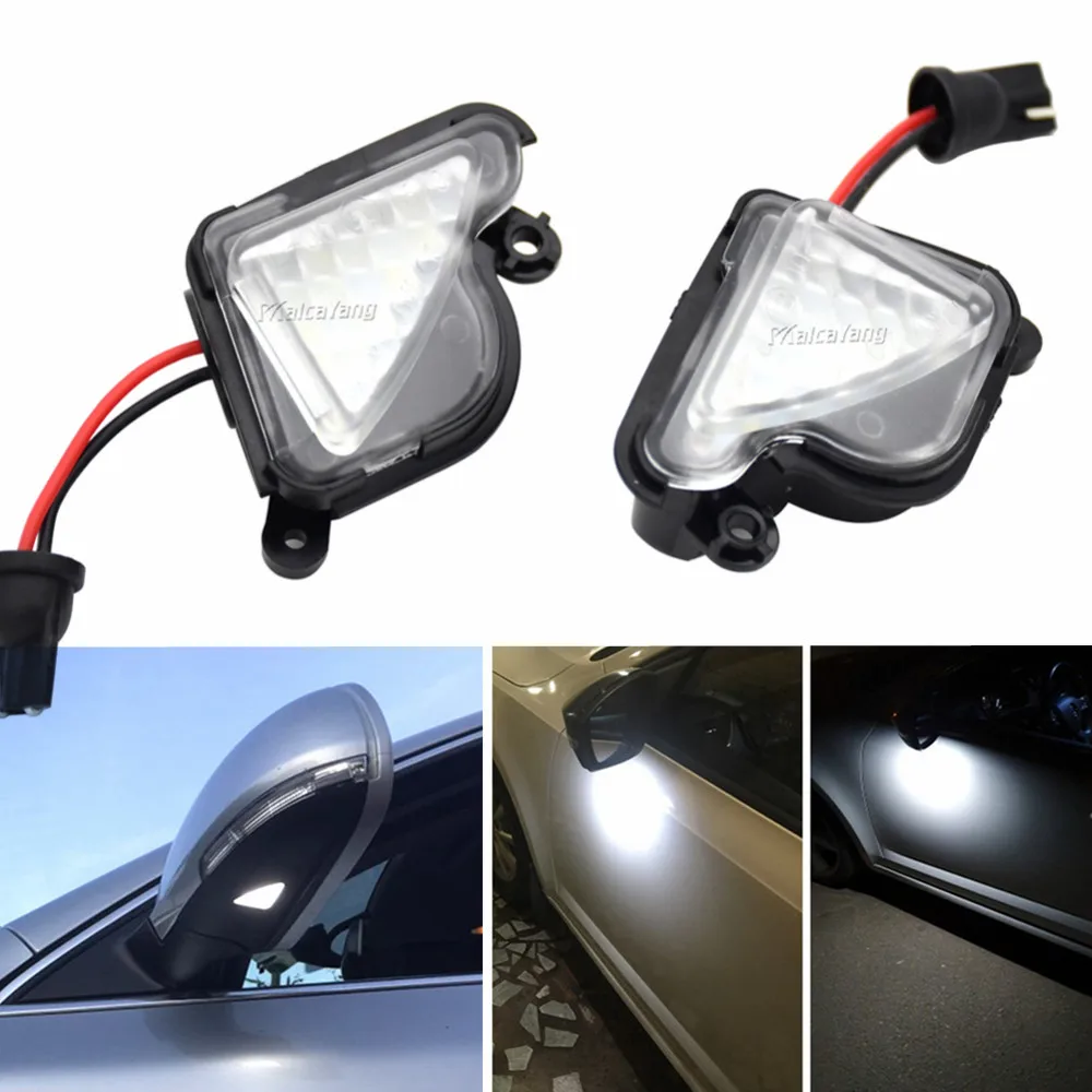 

12V Car Pathway Lights LED Puddle Lamps Canbus Under Rear View Side Mirror Automotive Accessories For Skoda Octavia 2 3 Superb