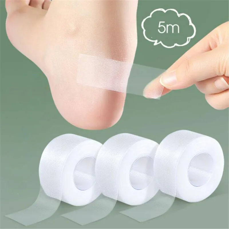 

1 Roll Anti-Wear PE Heel Sticker Tape Heel Patch Protector Waterproof First Aid Blister Foot Pad Heel Inserts Grips 5M X 2.5CM