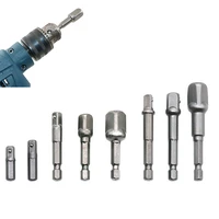 socket adapter hex shank 14 38 12 extension drill bit chrome vanadium steel bar hex bit set power drill socket adapter
