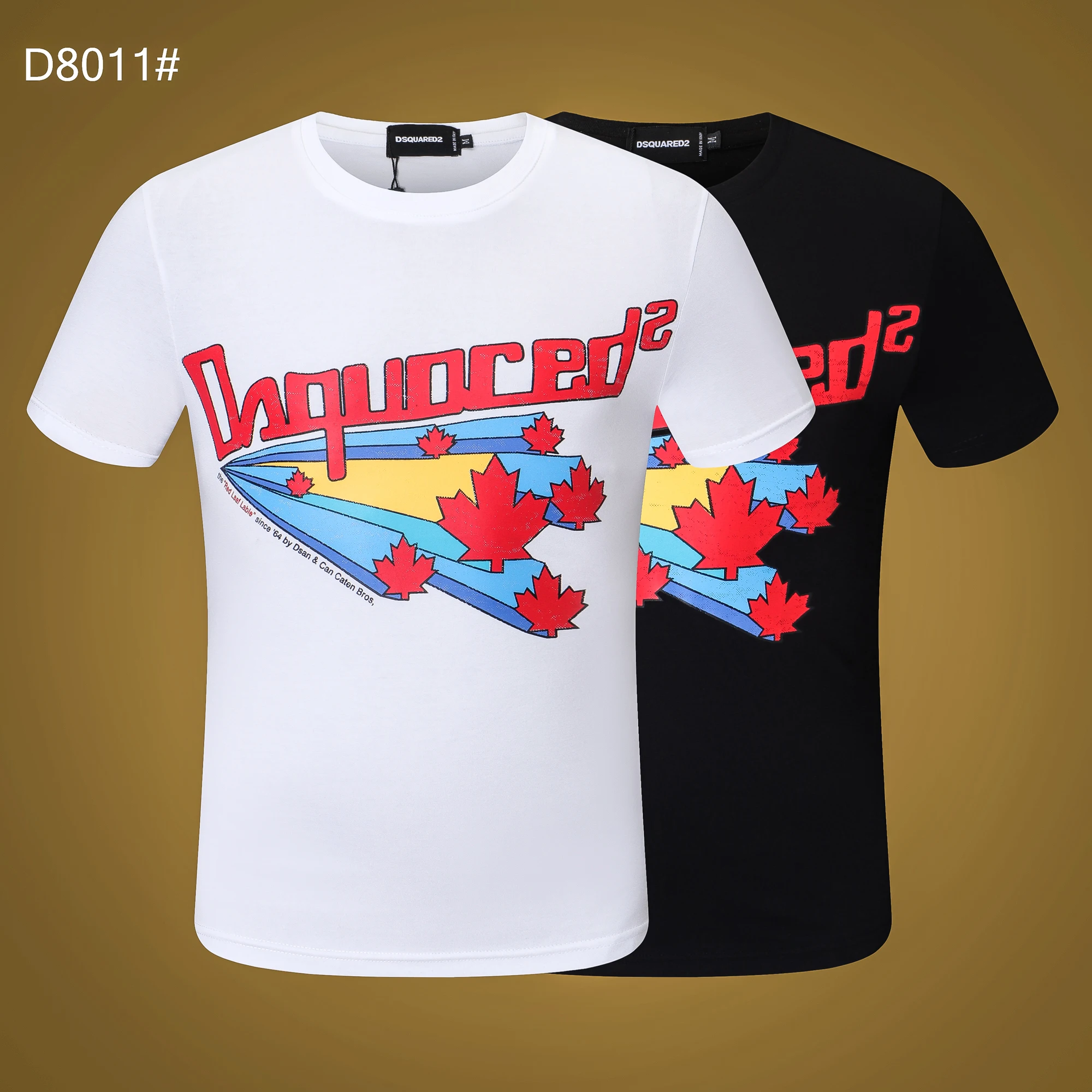 

Dsquared2 Maple Leaf Meteor Men Women Couple Cotton Fashion Dsq2 Short Sleeve D2 Round Neck T Shirt Boyfriend Gift T-Shirt D8011