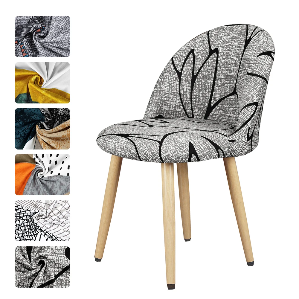 

Printed Chair Cover Big Elastic Cushion Seat Cover Washable Removable Slipcovers Polyester Fabric Europe Style Seat Case