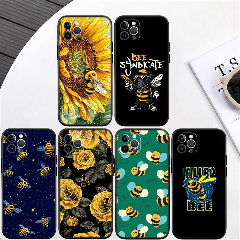 Фото Новый высококачественный чехол для телефона IO6 Art Bees Cartoon для iPhone SE XS XR 17 16E 12 11 Pro Max Mini Air №5