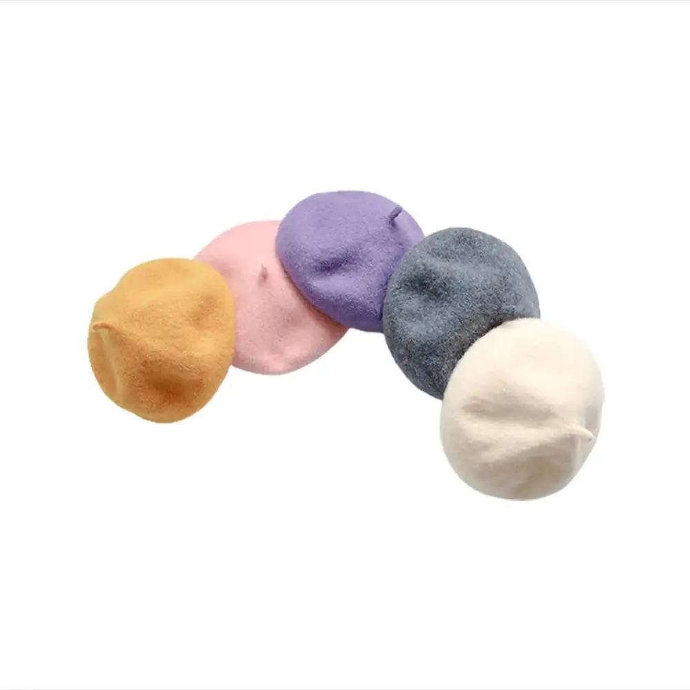 Kid Winter Hat Girl Boy Beret Warm Baby Wool Beanie Hat French Artist Painter Hat Children Beret Retro Vintage Elegant Berets