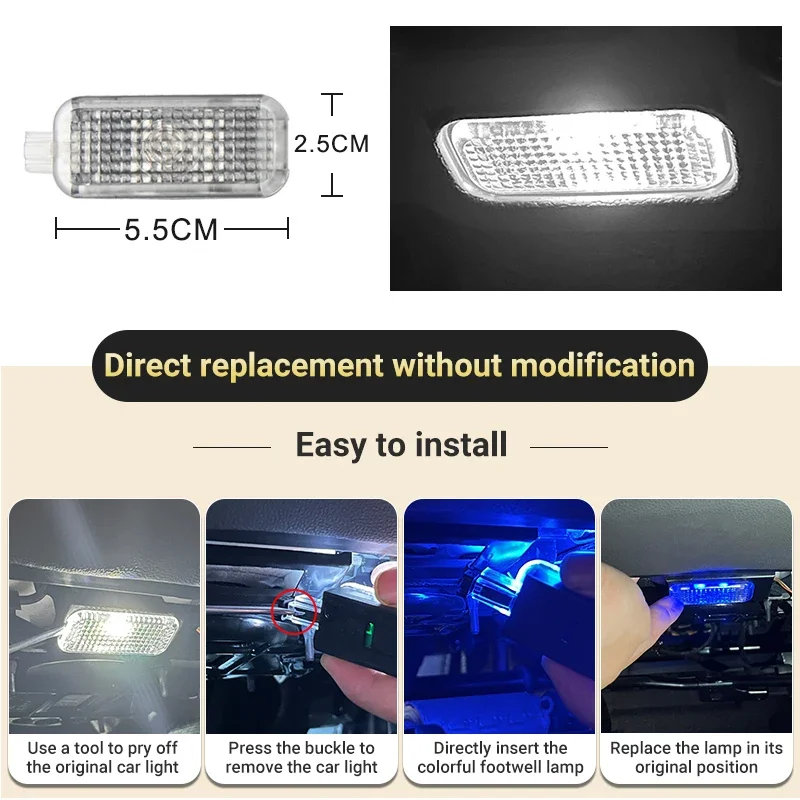 Автомобильные фары Footwell для Skoda Octavia Pro A8 MK4 Superb 3 Rapid Kodiaq Karoq Seat Leon MK3 Ibiza Ateca Toledo