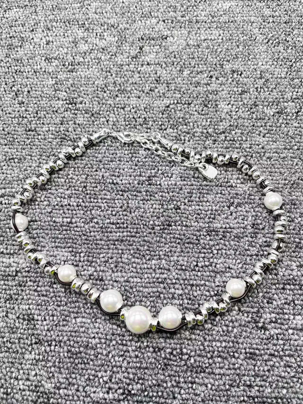 

2022 New Fashion 925 Silver Plated Creative Pearl Knot Necklace Jewelry Gifts
