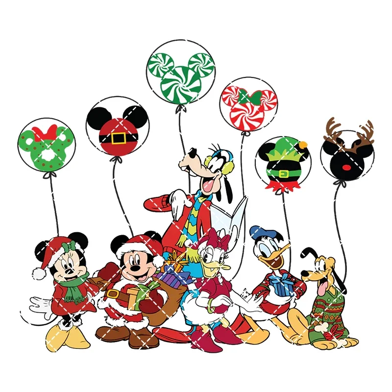 Микки Рождество термопереносные наклейки с на солдатках подушка для сумки