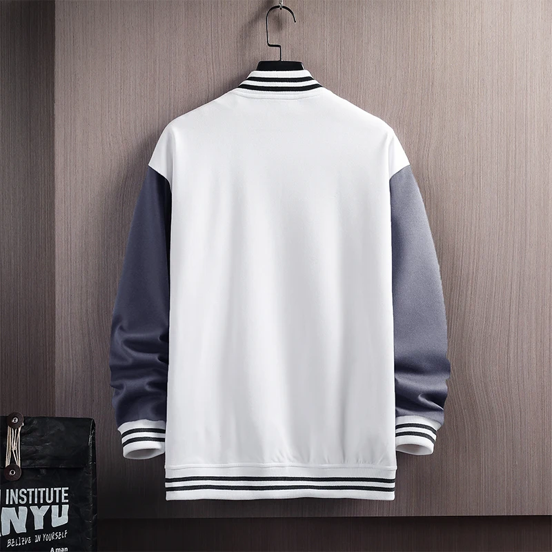 Big M Letter Print Hip Hop Patchwork Baseball Jackets Mens Spring Streetwear Coats 2023 New Youth Clothing