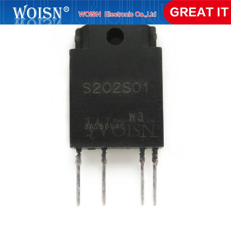 1 шт./лот S202S01F S202S01 реле SSR 240VAC 8A TRIAC 4-sip твердотельные | Электронные компоненты и