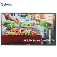 sylvox 65 led smart android tv for outside wifi bluetooth ip55 waterproof outdoor television for porch patio pool balcony