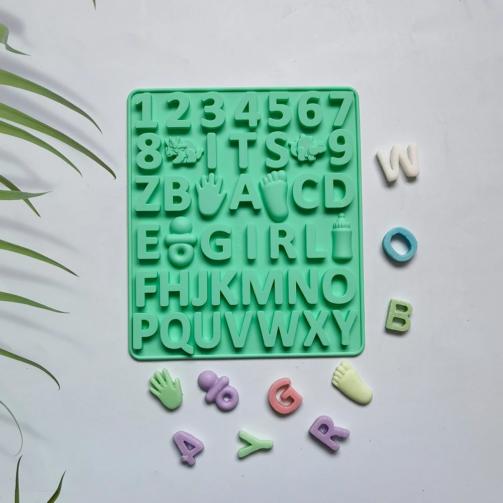 

Letter&Number Chocolate Silicone Mold Alphabet Cookie Candy Cake Mold Baking Pastry Tray Tool Cake Decorate Kitchen Accessories