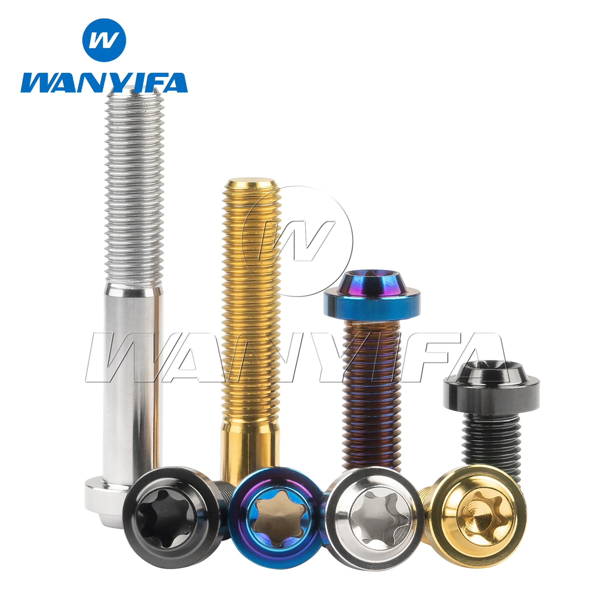 Фото Титановый болт Wanyifa Ti M10x20/25/30/35/40/50/60/65 мм T50, винты с головкой Torx для мотоциклов, аксессуары для модернизации автомобиля №2