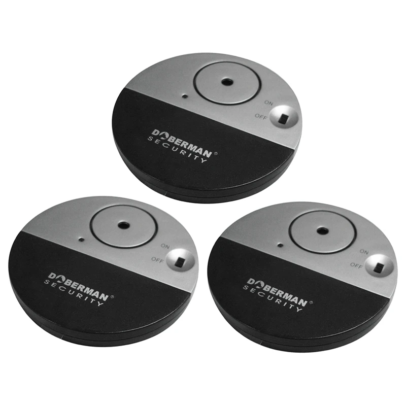 

DOBERMAN SECURITY 3X 100DB Wireless Electronic Vibration Detector Cabinet Door Window Vibration Sensor Alert Security Detector