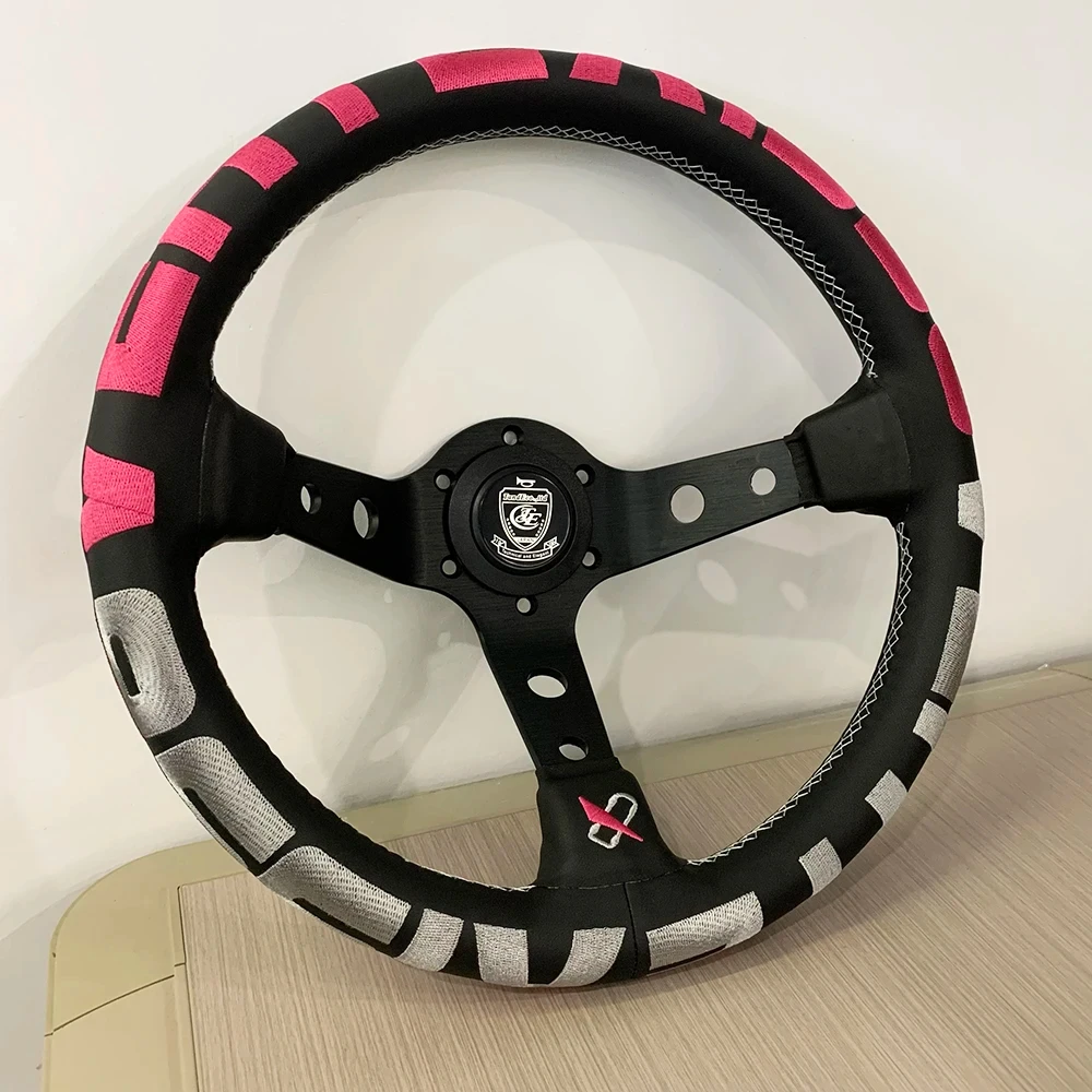 TIYPEOR Последняя версия VERTEX Кожаный руль из микрофибры Автомобильный Deep Drift Руль