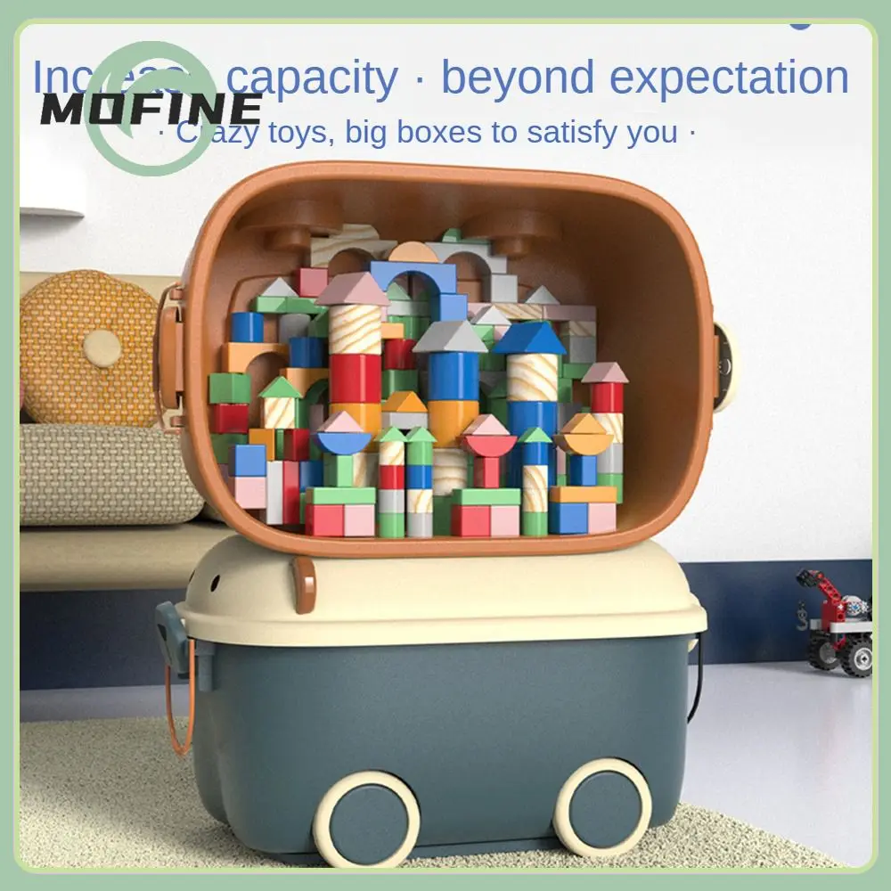 

Pp Building Blocks Toy Storage Box With Wheels Clothes Storage Box Baby Children Fit Box Household Tools 4mm Thickness