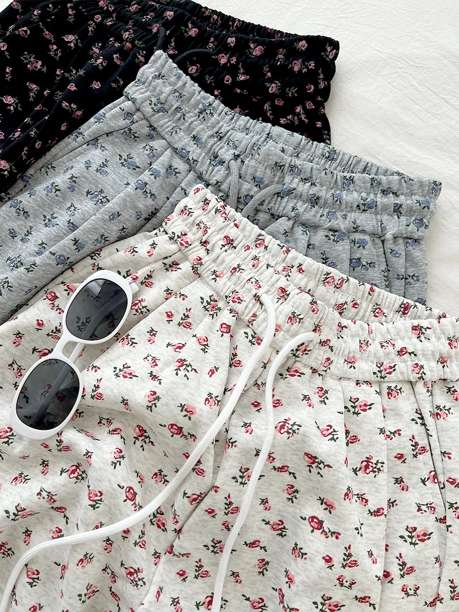 Женские брюки в американском стиле повседневные свободные прямые широкие с