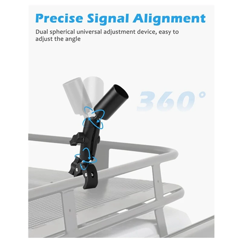 Для Starlink Mini V4 кронштейн регулируемый зажимной подходит для лестниц автофургонов