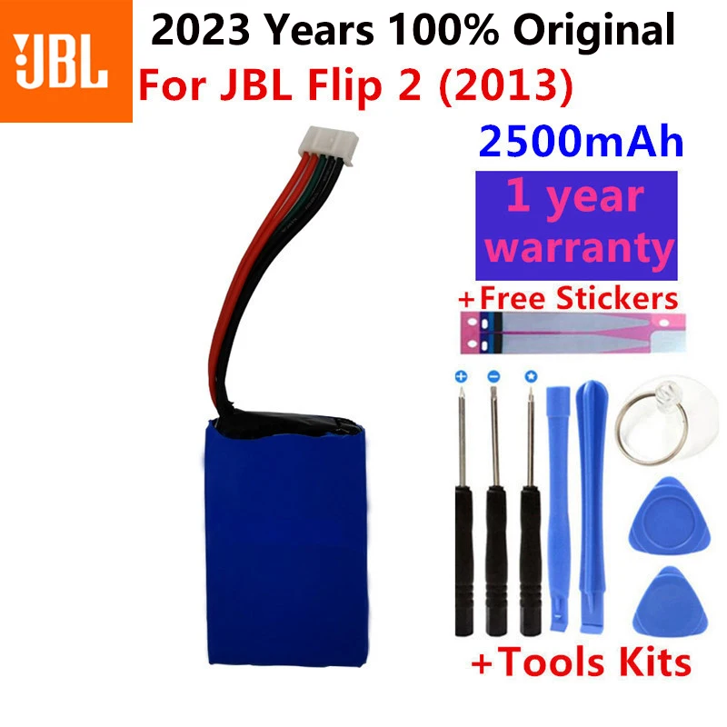 

2500mAh Battery AEC653055-2P for JBL Flip 2 (2013), Flip II (2013),please check the connector is 5 wires Batteries Bateria