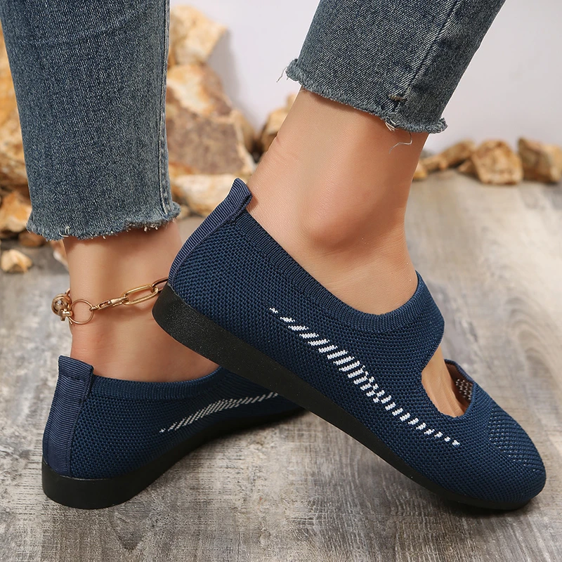 Rome Flats Casual Loafers Women Shoes Mesh Casual Sport Running Comfortable Work Shoes Spring New Round Toe Mujer Zapatillas