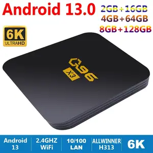 Imported Q96 X3 Home Theater 6K HDR 2.4G WiFi UHD Smart TV Box Android 13 Set Top Box Allwinner H313