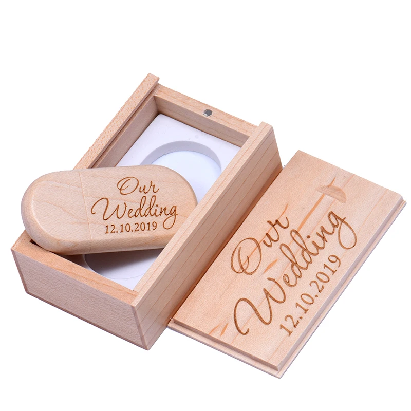 

Wedding Gift with Box USB Flash Drive 128GB Free Logo Photography Pen Drives 64GB Bamboo Memory Stick 32GB Walnut U Disk 16GB 8G