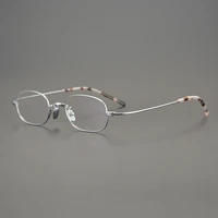 japanese handmade glasses frame men square small face ultra lightweight man pure titanium retro eyeglasses woman eyewear reading