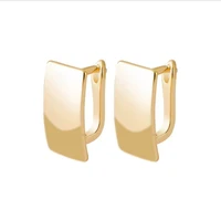 charm womens gold rose gold rectangular earrings shiny geometric wedding engagement stud earrings jewelry