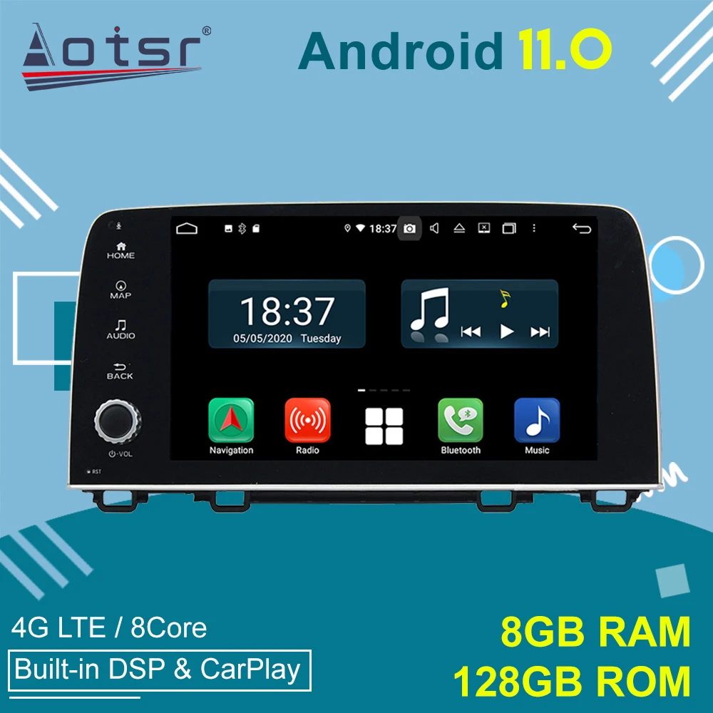 

Для Honda CR-V CRV 2017 + Android автомобильный радиоприемник стерео 2Din Авторадио GPS навигация мультимедийный плеер экран головного устройства