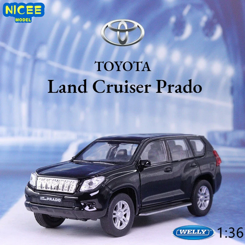 

WELLY 1:36 TOYOTA Land Cruiser Prado Pull Back Car Model Diecast Car Metal Alloy Sports Car Toy Car for Kids Collection B175