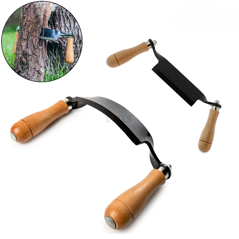 

8/10inch Bark Knife Scraper Crescent-shape Bark Shovel Leather Planer Iron Wood Planer Hand Scraper Woodworking Straight Scraper