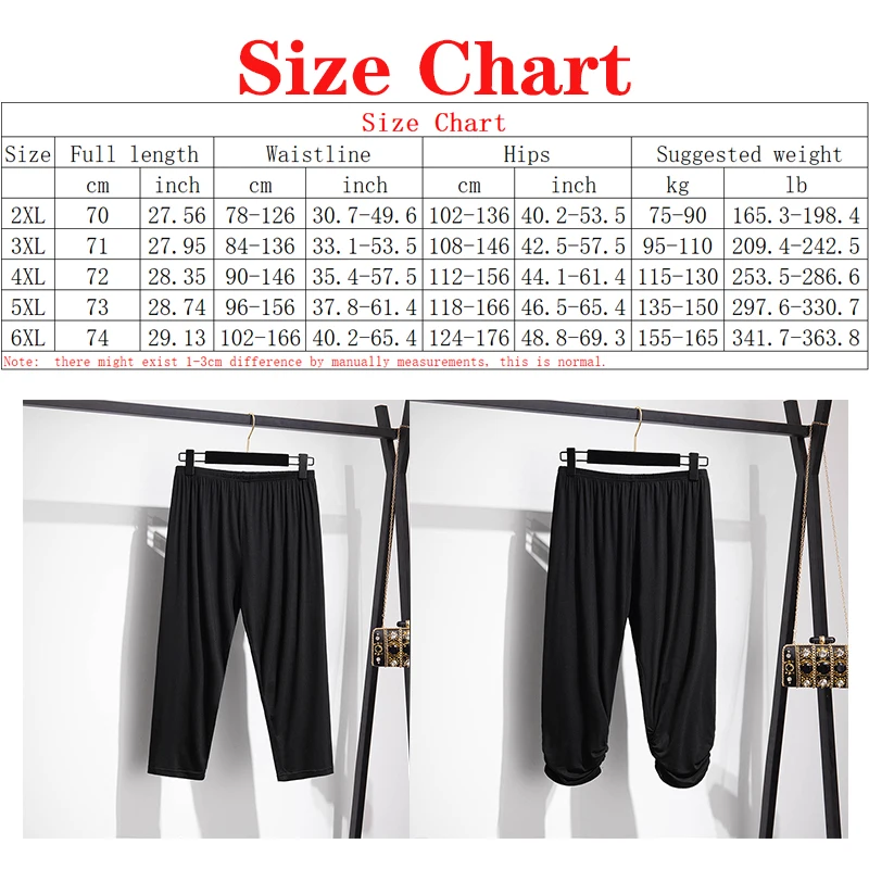 150kg Extra Large Women's Leggings Plus Big Size Women Clothing Loose Show Thin High Waist Bottoming Capris Pants 4XL 5XL 6XL images - 6
