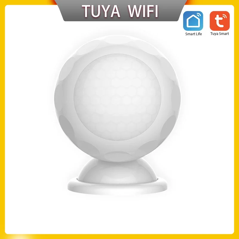 

Smart Life PIR Motion Sensor Detector Tuya WiFi with Bracket for Home Office Security Alarm Work