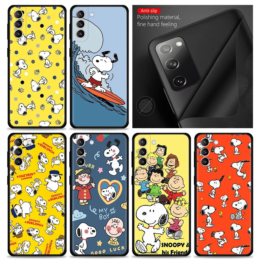 

Phone Case For Samsung Galaxy S21 S20 FE S22 Ultra S10 S9 Plus S8 S10e S21FE S20FE Note 20Ultra 10Plus Coque Cartoon Snoopy
