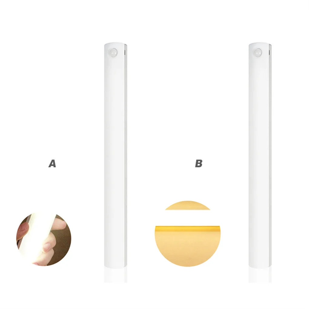 

USB Rechargeable LED Nightlight Under Cabinet Ceiling Motion Activated Light Wall Lamp Household Lighting Yellow Light