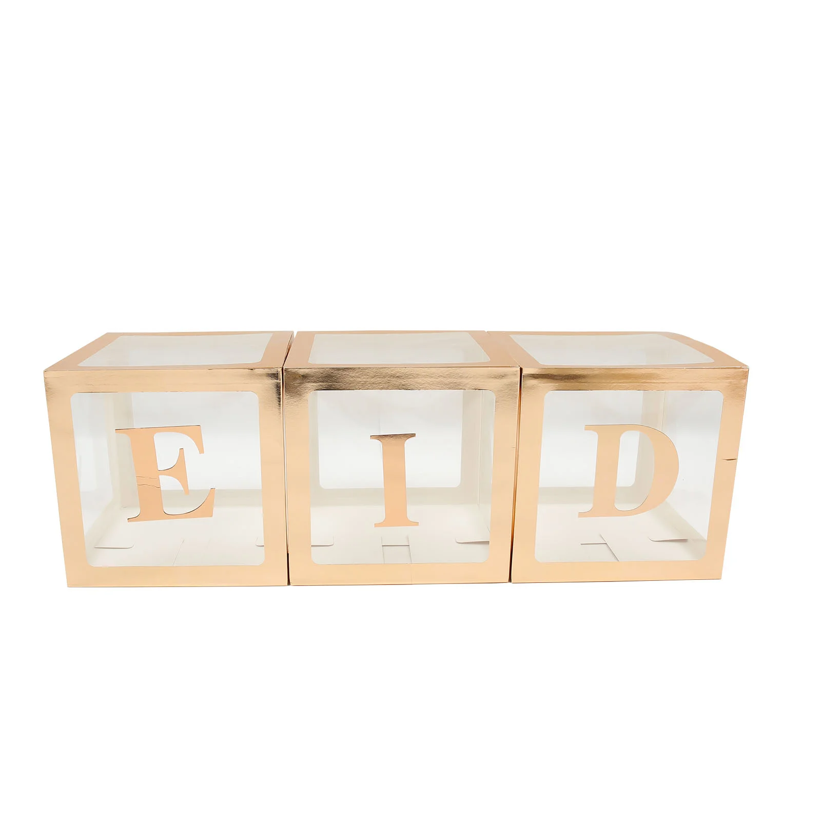 

3 Sets Ramadan Balloons Transparent Boxes Clear Boxes Party Accessories