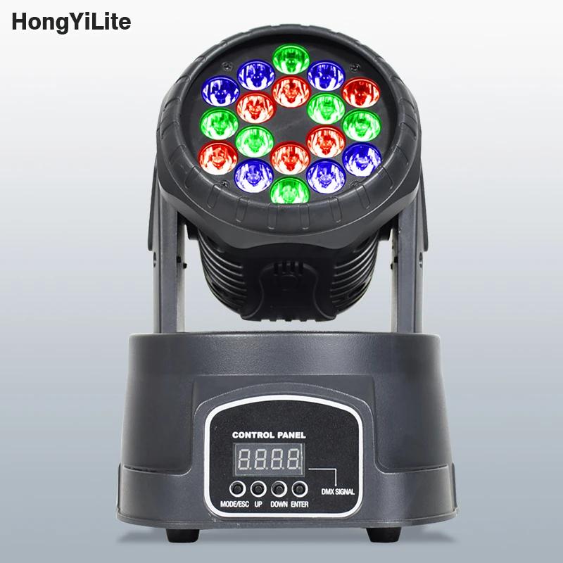 New Led Wash 18X3W RGB 3In1 Mini Spot Moving Head Lighting Of High Brightness Hot Sale Dance Floors Dj Disco Party Bar DMX