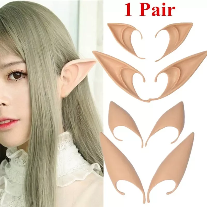 

Cosplay Halloween Latex Ears Latex Elf Ears Simulation False Ears Props Fairy Dress Up Hook Christmas Decor Adult Toys