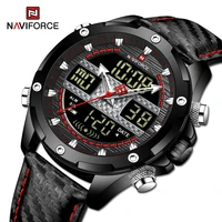 new watches for men naviforce luxury multifunction dial wristwatch fashion waterproof genuine leather bracelet relogio masculino
