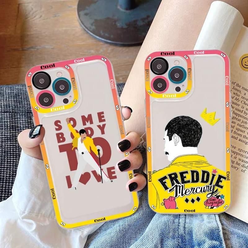 

Freddie Mercury Queen band Phone Case for iPhone 11 12 13 Mini Pro Max 14 Pro Max Case shell