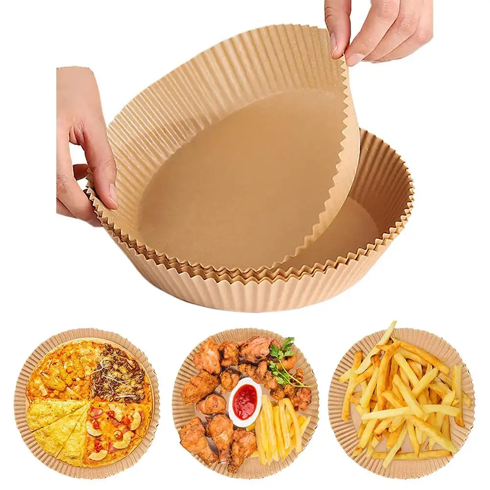 

50 шт., фритюрница, Абсорбирующая масло бумага, антипригарная, маслостойкая, водонепроницаемая, одноразовая подкладка для пароварки микрово...