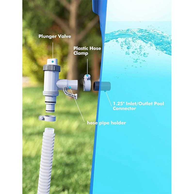 Шланг для бассейна адаптер запасные части шланг кронштейн и плунжерный клапан